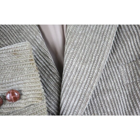 TOM TAILOR - MEN'S BROWN CORDUROY BLAZER JACKET - SIZE 48R - SEE PHOTOS - Picture 7 of 11